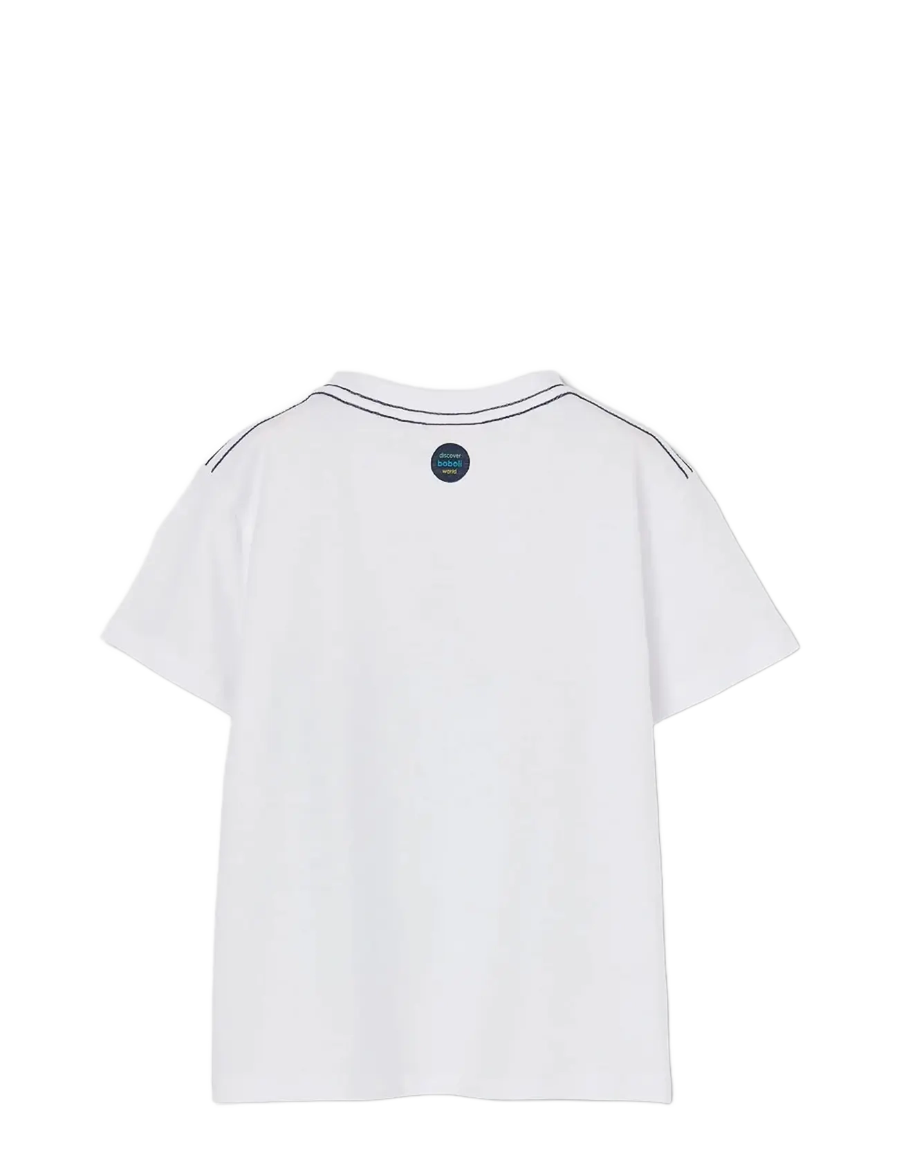 Boboli - Knit t-Shirt for boy -BCI - kortærmede t-shirts - white - 1