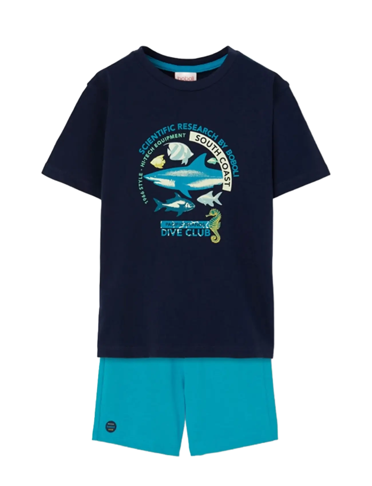 Boboli Set Knit For Boy -Bci, 80, Navy, Sæt > Sæt Med Kortærmet T-Shirt, Børn