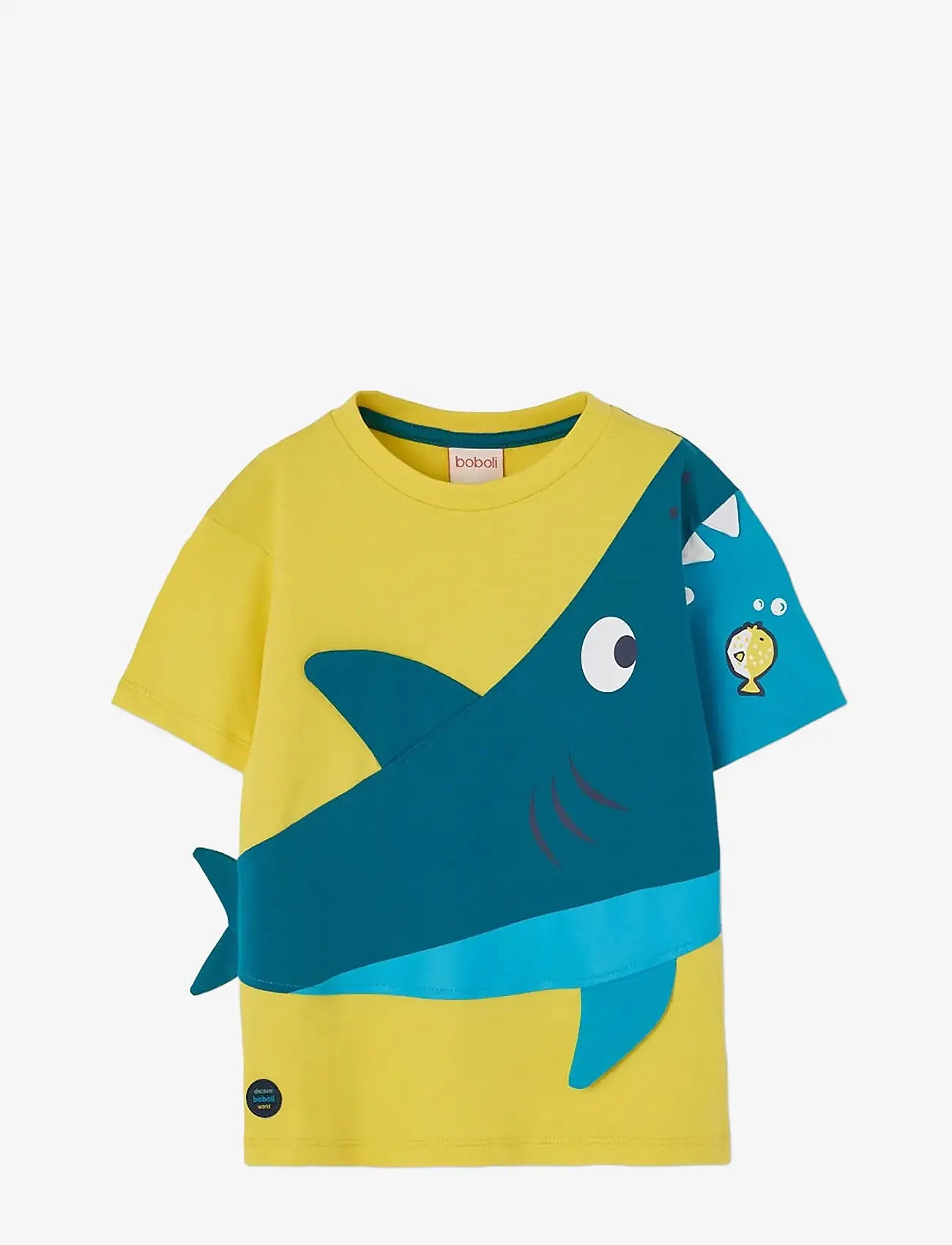 Boboli - Knit t-Shirt for boy -BCI - kortärmade t-shirts - grapefruit - 0