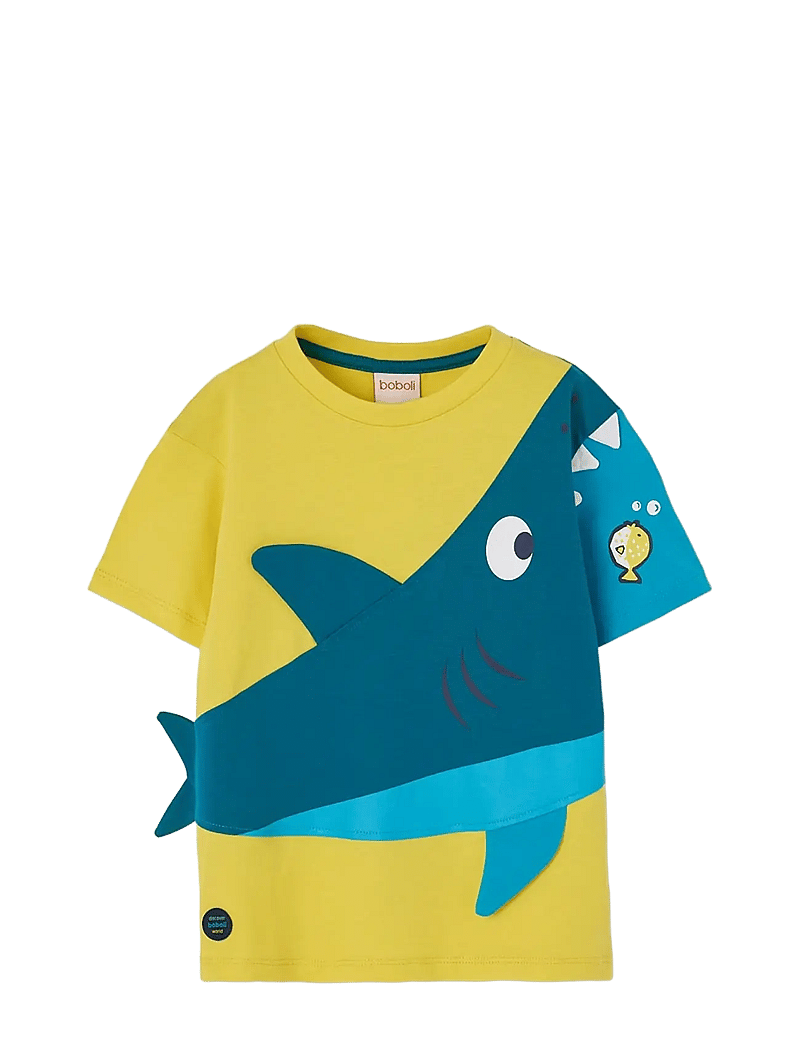 Boboli - Knit t-Shirt for boy -BCI - kortärmade t-shirts - grapefruit - 0
