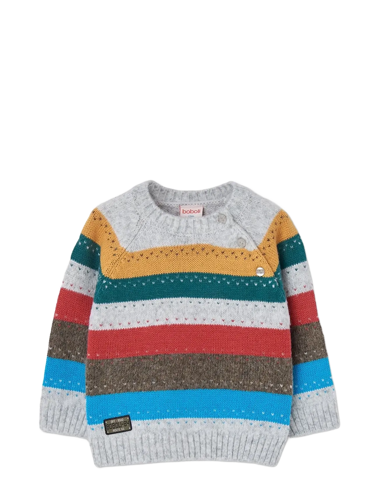 Boboli Knitwear pullover for boy -BCI - Shop efter størrelse - ECRU / grey