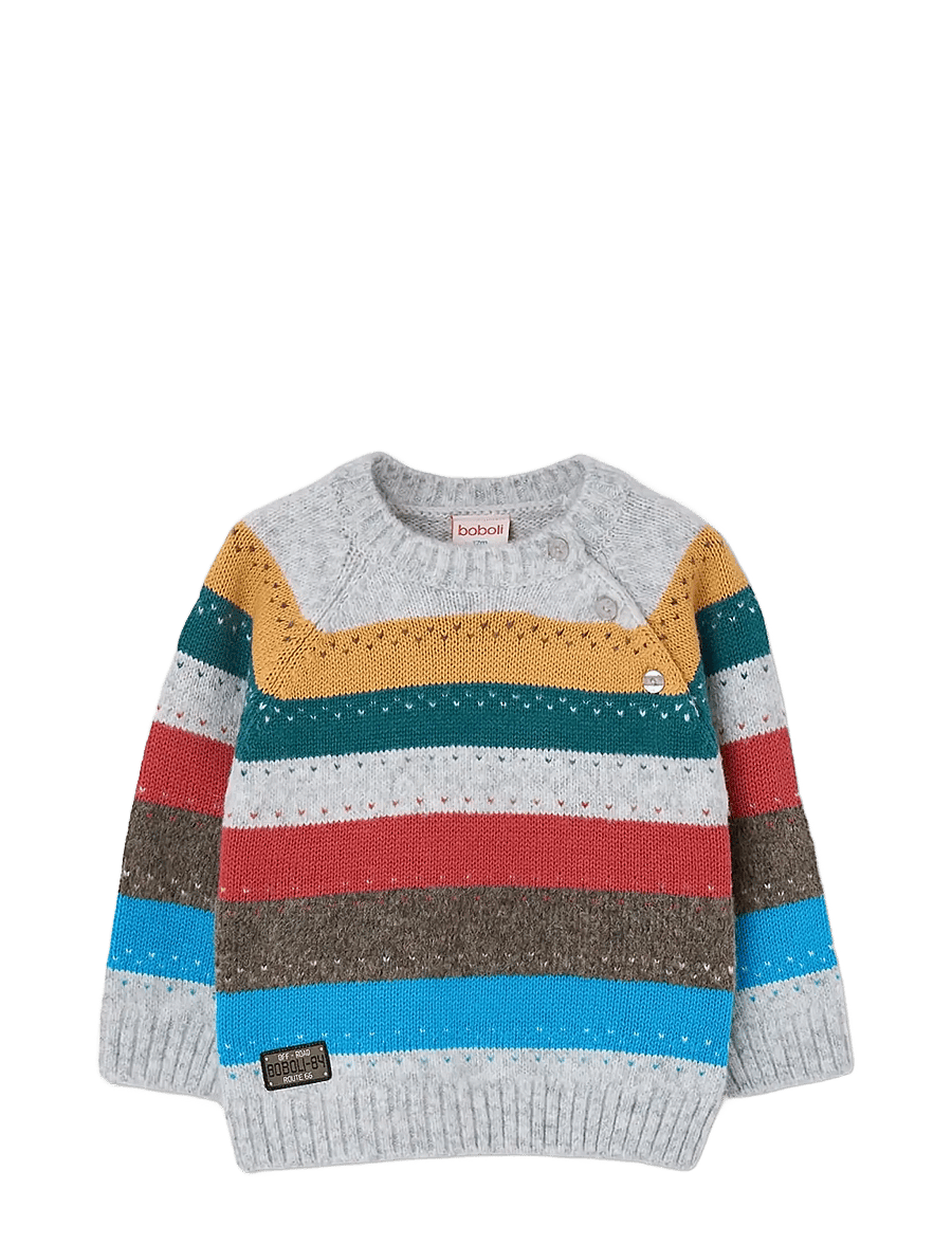 Boboli - Knitwear pullover for boy -BCI - pullover - ecru - 0