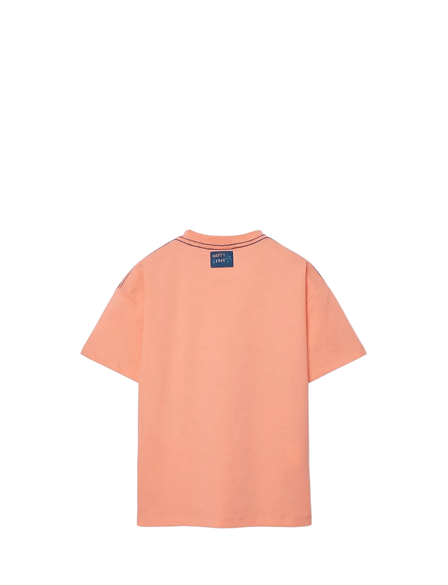 Boboli - Knit t-Shirt dye for boy -BCI - kortærmede t-shirts - gamba - 2