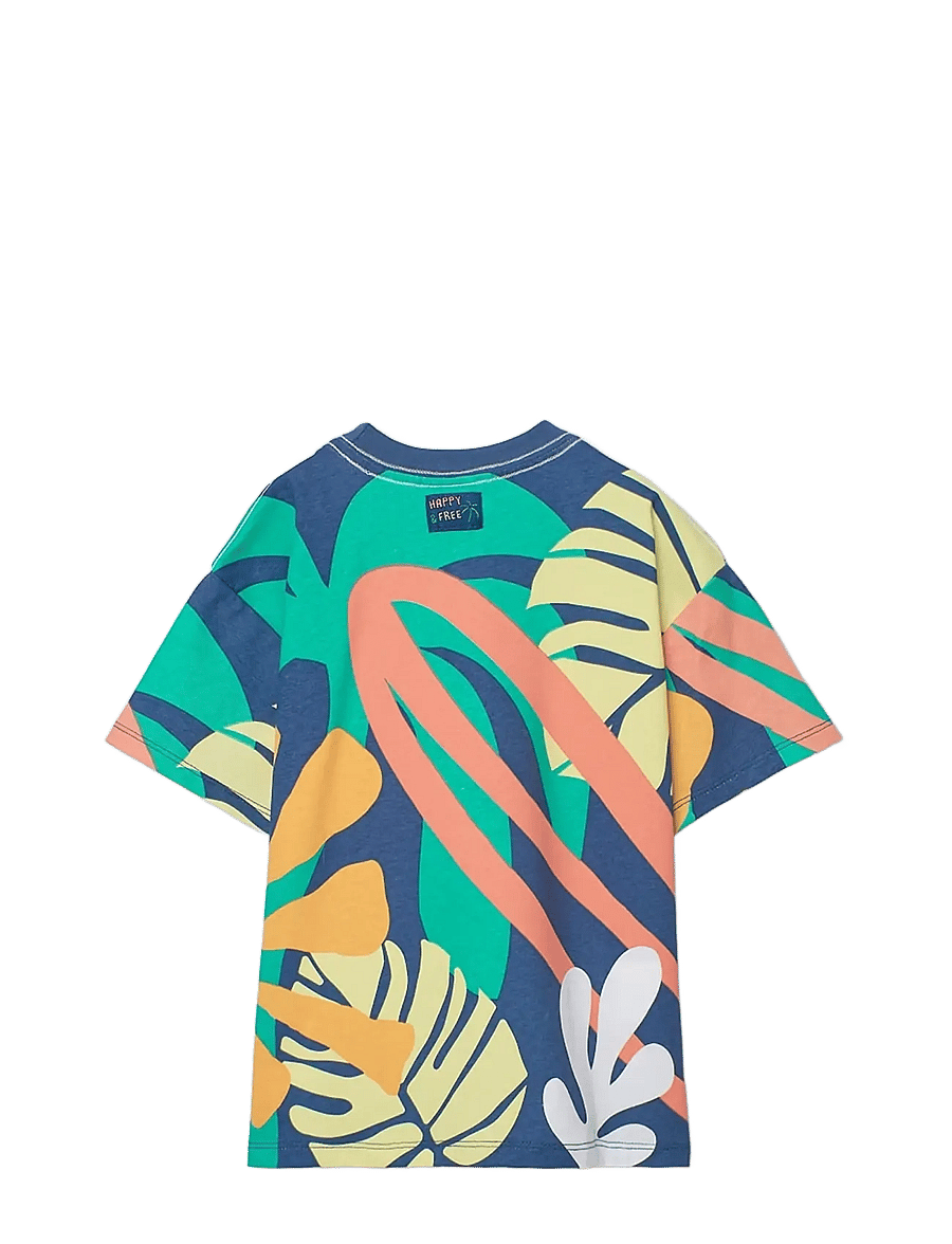 Boboli - Knit t-Shirt printed for boy -BCI - kurzärmelige - blue - 1