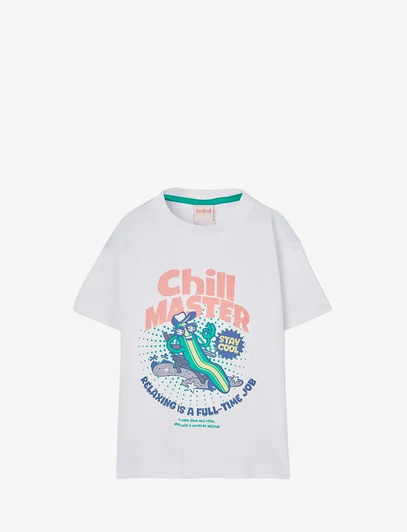 Boboli - Knit t-Shirt for boy -BCI - kortærmede t-shirts - white - 1