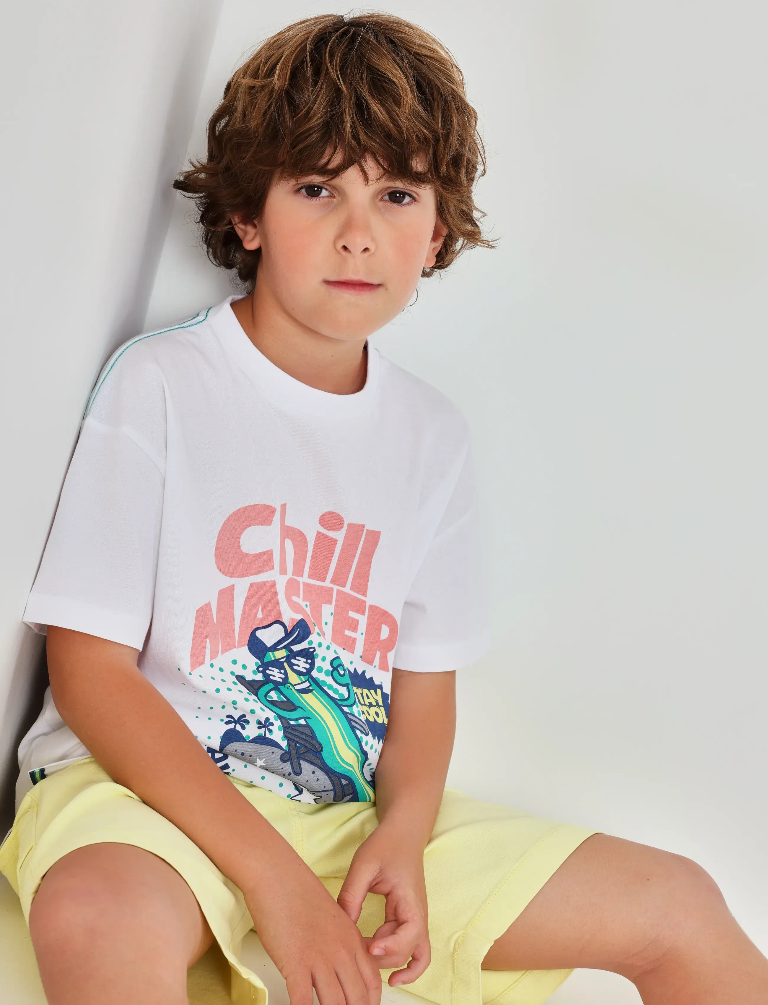 Boboli Knit t-Shirt for boy -BCI - Oberteile - WHITE / white