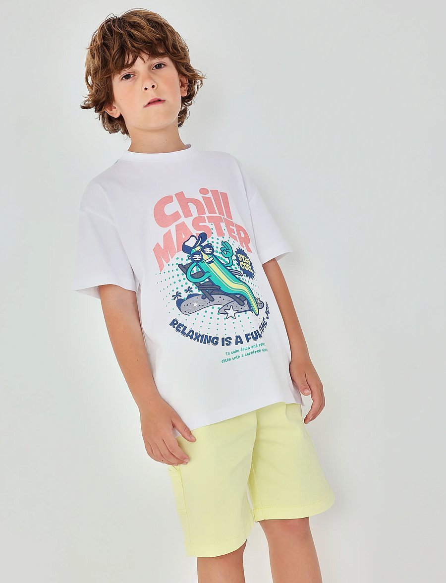 Boboli - Knit t-Shirt for boy -BCI - kurzärmelige - white - 3