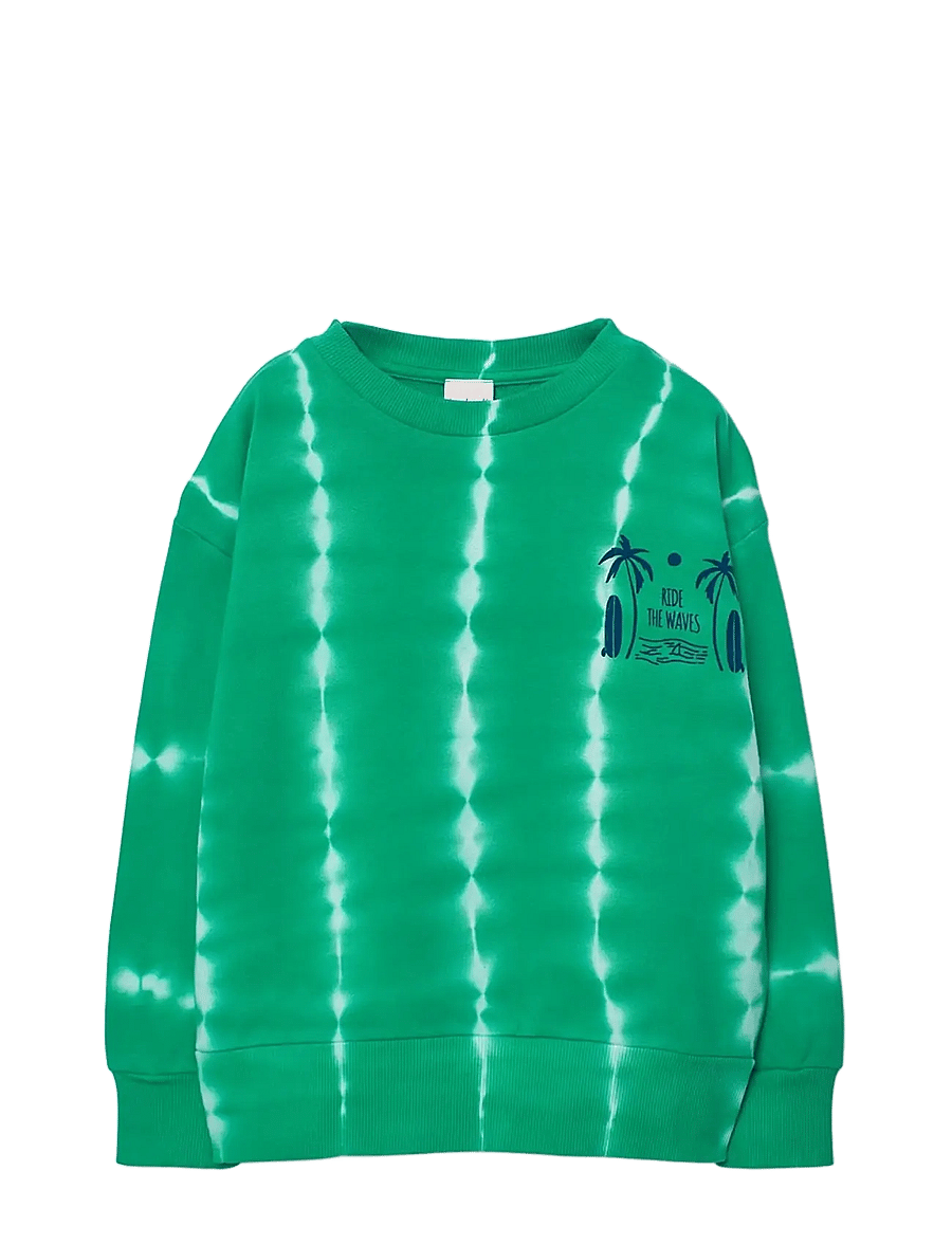 Boboli - Fleece sweatshirt dye for boy -BCI - sweatshirts - jade - 1