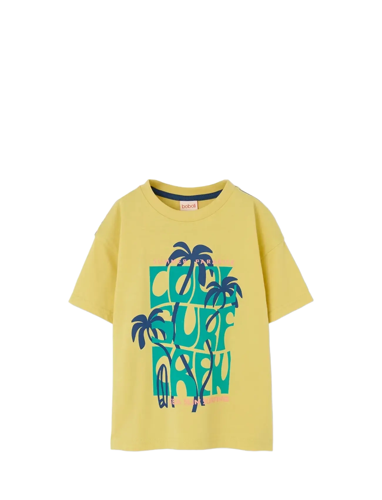 Boboli Knit t-Shirt for boy -BCI - Kläder - LEMONADE / yellow