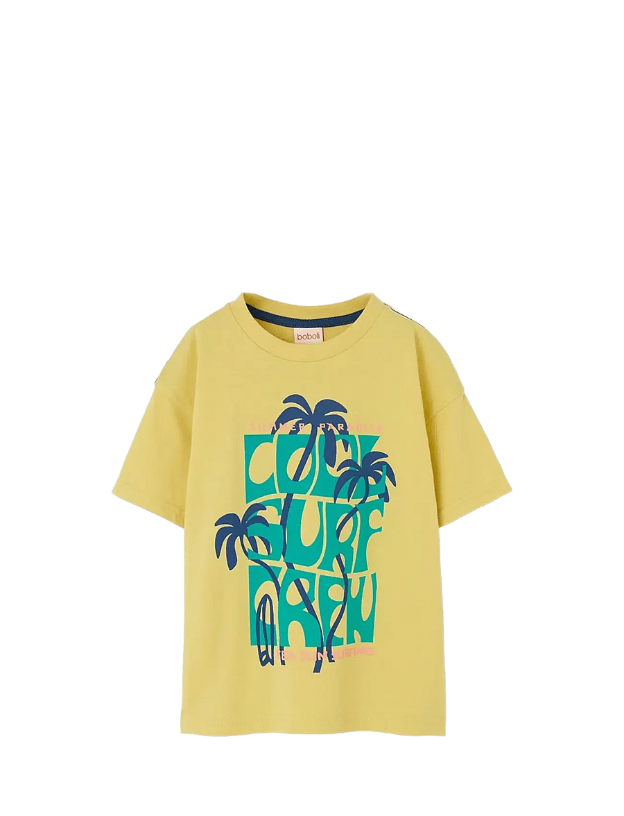 Boboli - Knit t-Shirt for boy -BCI - odzież - lemonade - 1
