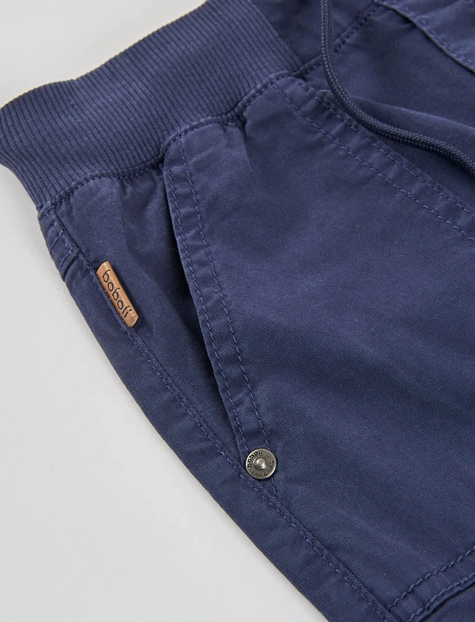 Boboli - Stretch gabardine trousers for boy -BCI - babybukser - navy - 2