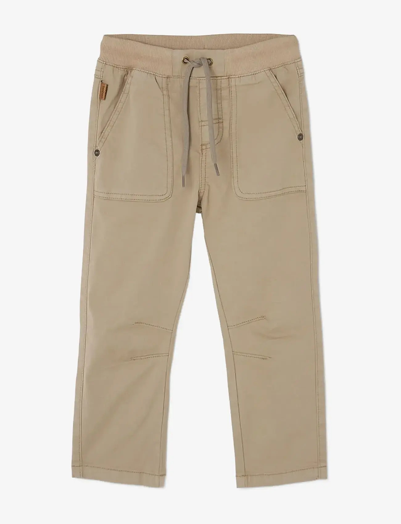 Boboli - Stretch gabardine trousers for boy -BCI - beebipüksid - sand - 1