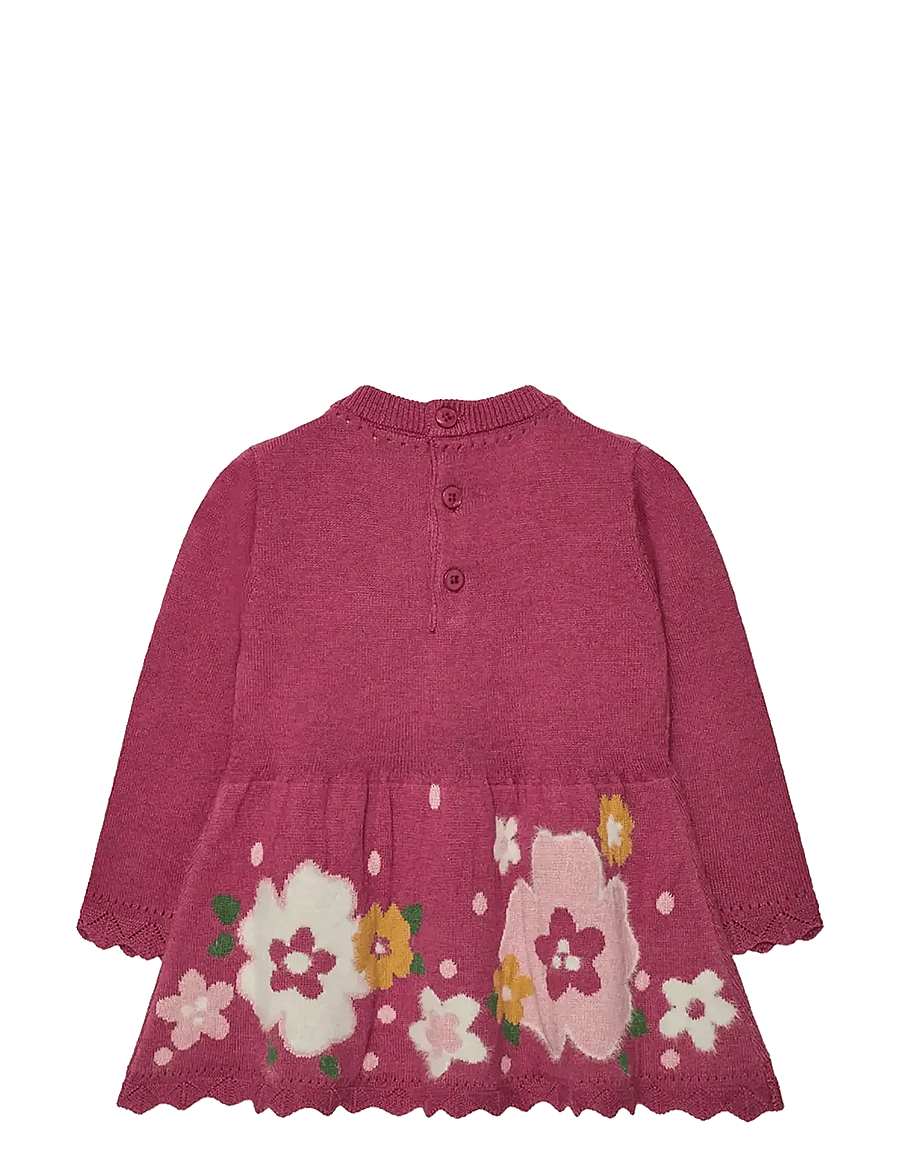 Boboli - Knitwear dress - robes pour bébés à manches longues - raspberry - 1