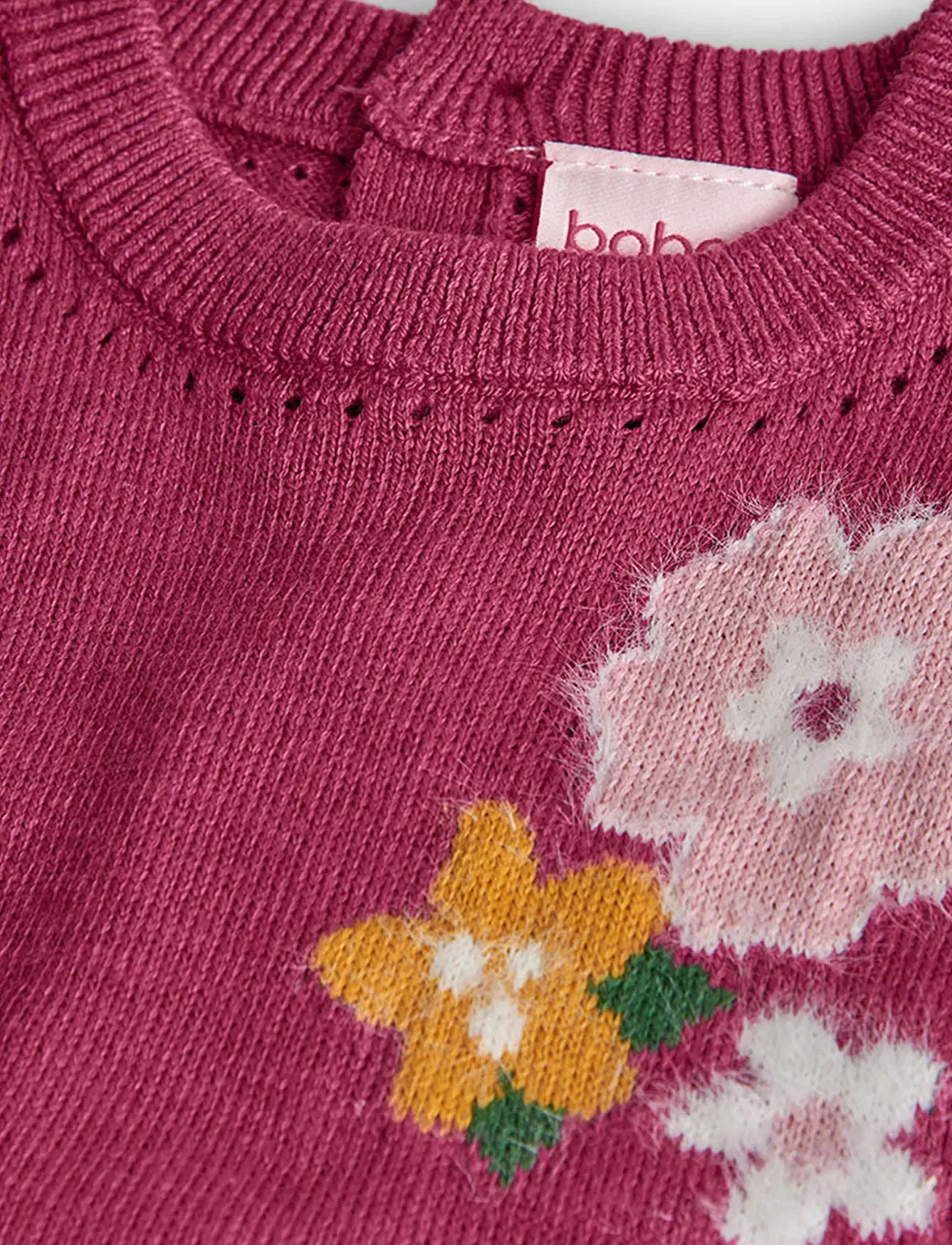 Boboli - Knitwear dress - robes pour bébés à manches longues - raspberry - 2