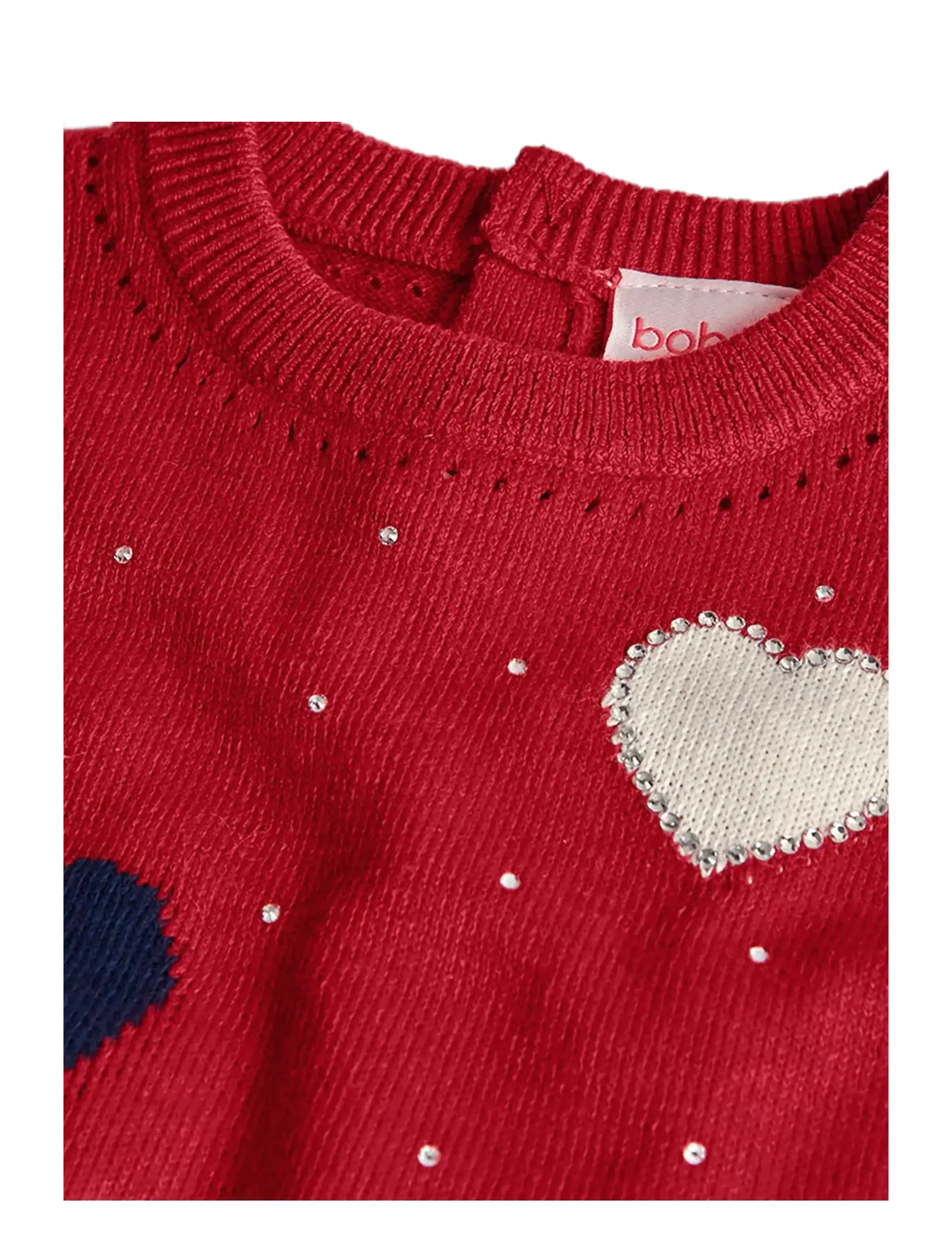 Boboli - Knitwear dress - robes pour bébés à manches longues - scarlet - 2