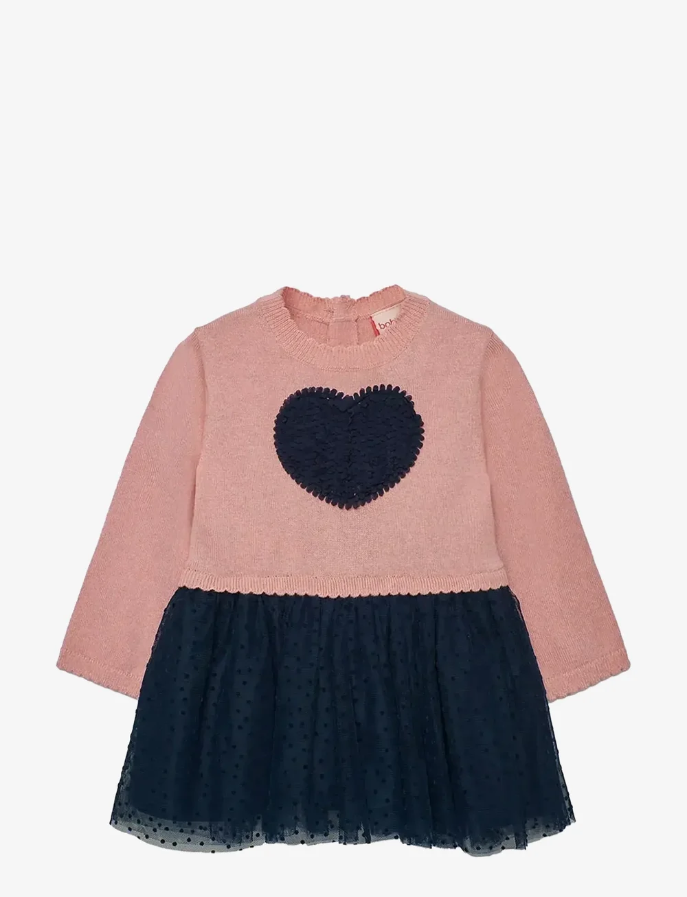 Boboli - Knitwear combined dress - langærmede babykjoler - flamingo - 0