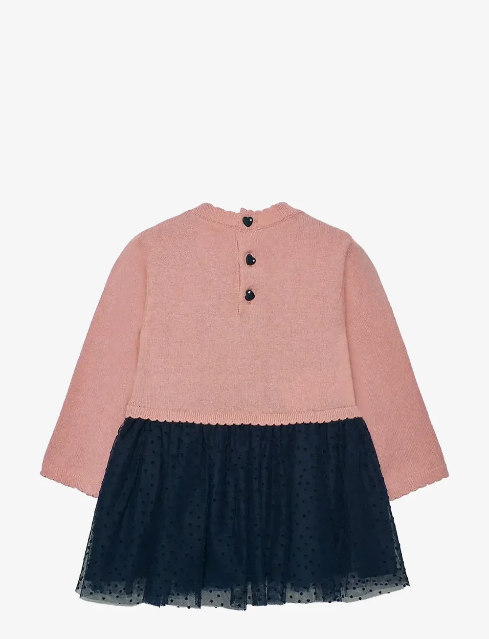 Boboli - Knitwear combined dress - langærmede babykjoler - flamingo - 1