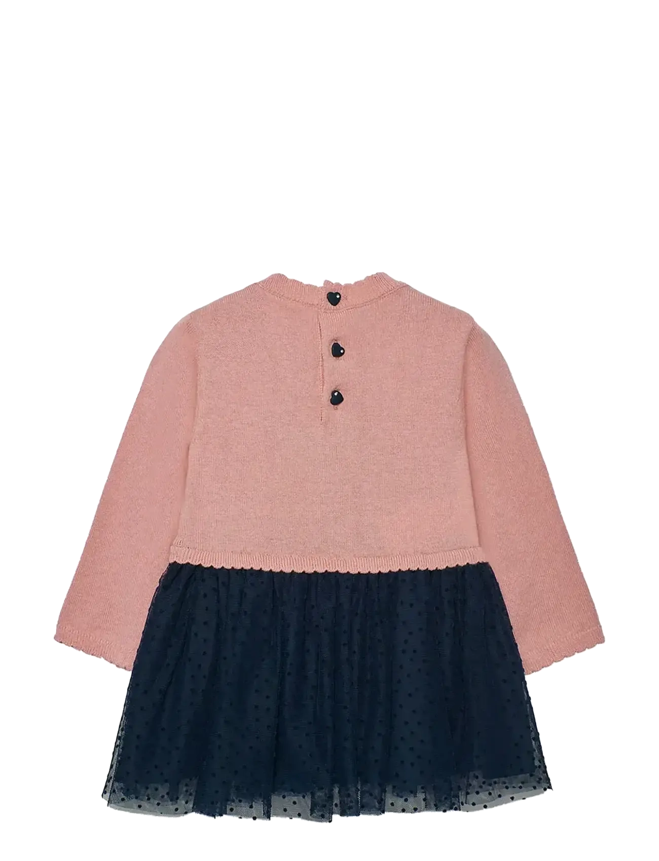 Boboli - Knitwear combined dress - robes pour bébés à manches longues - flamingo - 1
