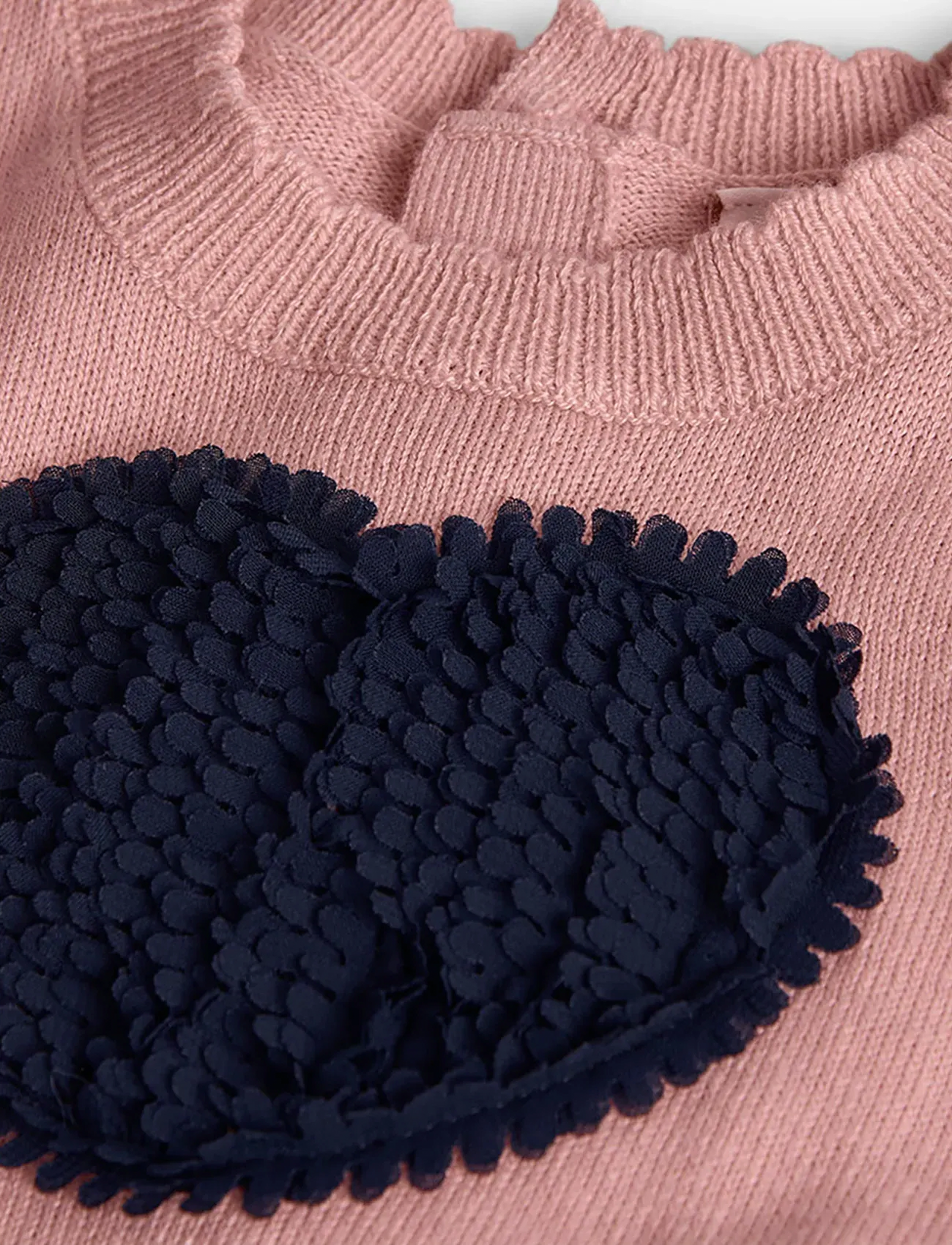 Boboli - Knitwear combined dress - robes pour bébés à manches longues - flamingo - 2