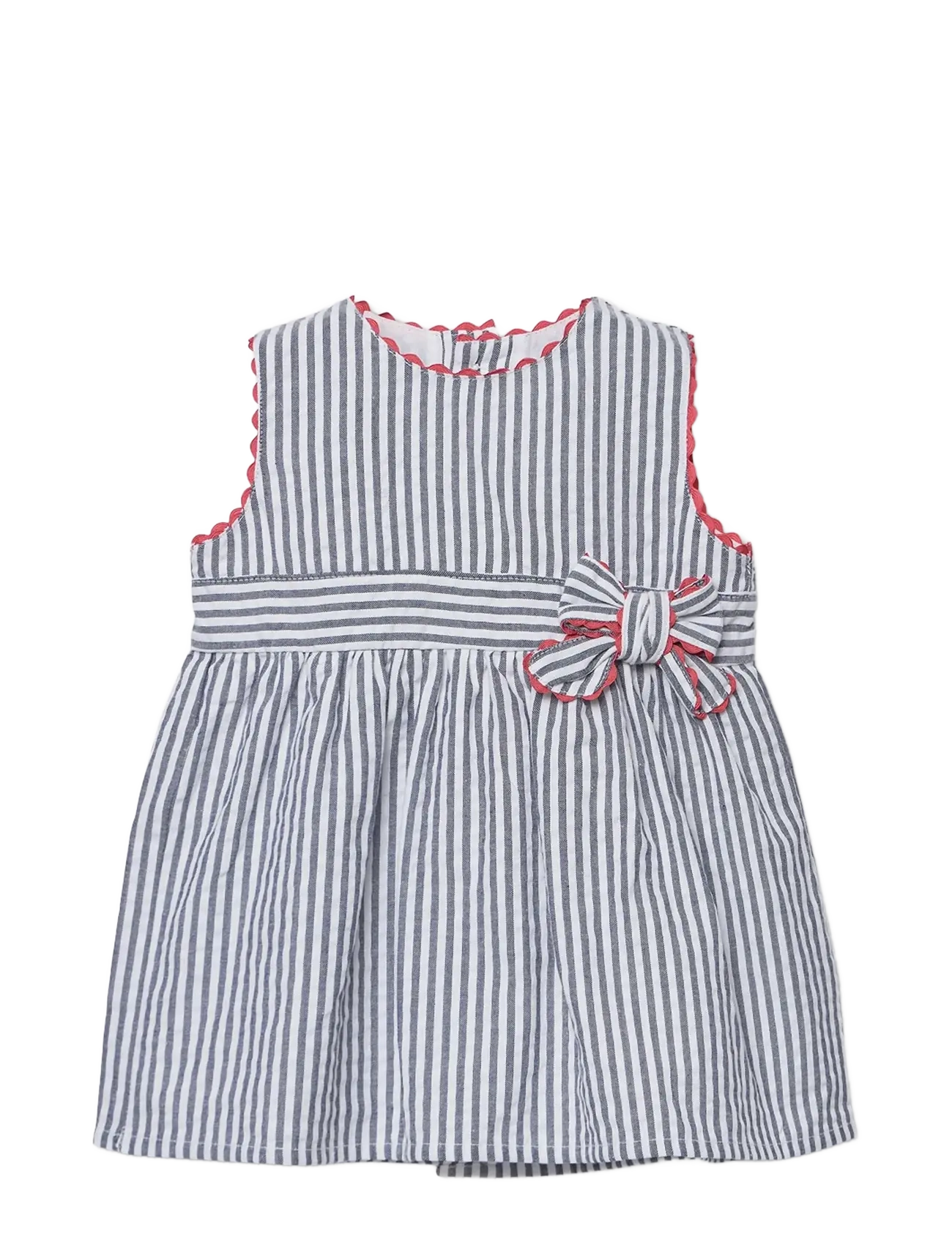 Boboli Poplin Dress Striped For Baby -Bci, 62, Casual Dresses, Mehrfarbig/gemustert - Sleeveless Kinder