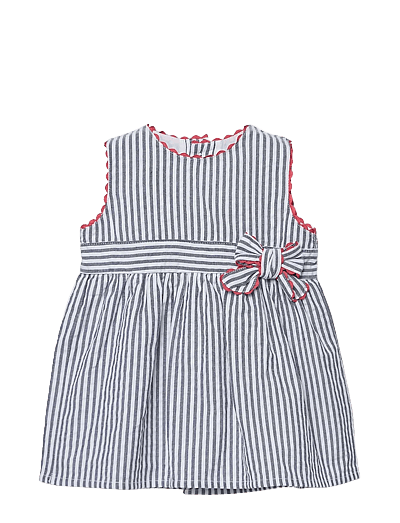 Boboli Poplin dress striped for baby -BCI - Sleeveless casual dresses - STRIPES / multi