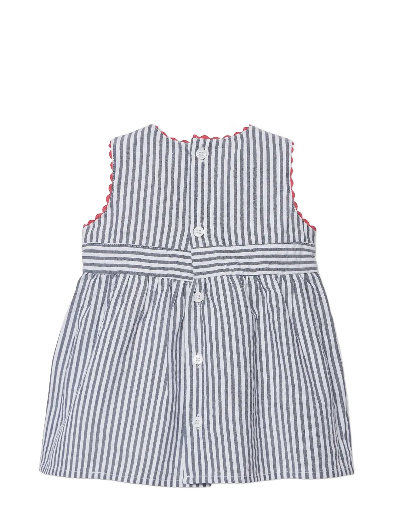 Boboli - Poplin dress striped for baby -BCI - robes pour bébés sans manches - stripes - 1