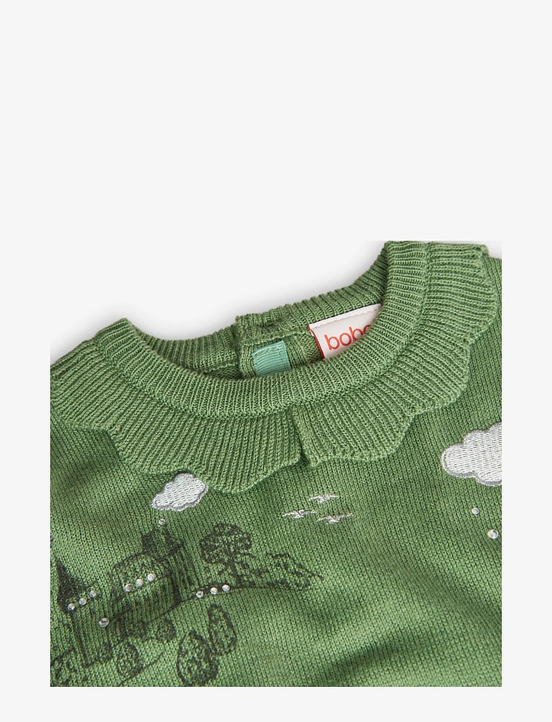 Boboli - Knitwear dress for baby girl -BCI - långärmade t-shirts - green - 2