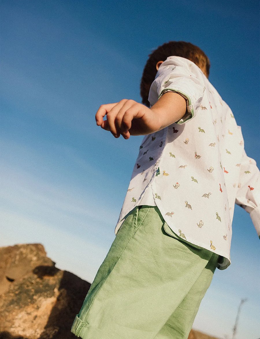 Boboli - Linen bermuda shorts - chino-shorts - green - 0