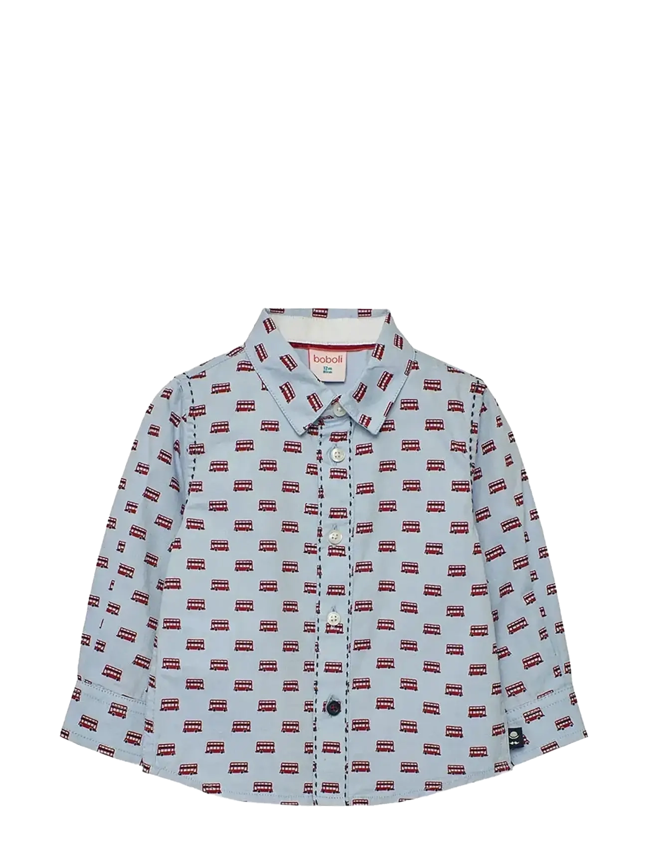 Boboli Ox D Long Sleeves Shirt, 128, Shirts, Blau - Long-sleeved Kinder