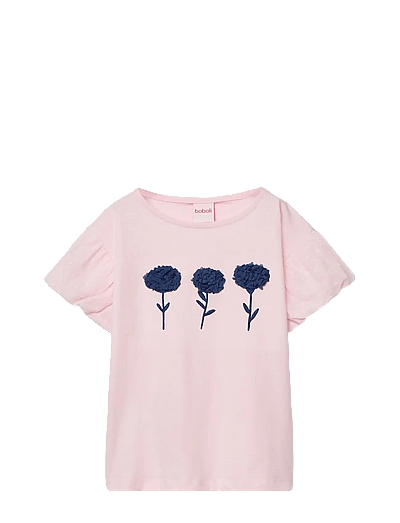 Boboli Combined t-Shirt for girl -BCI - Toppar & T-shirts - ORCHID / pink/rose