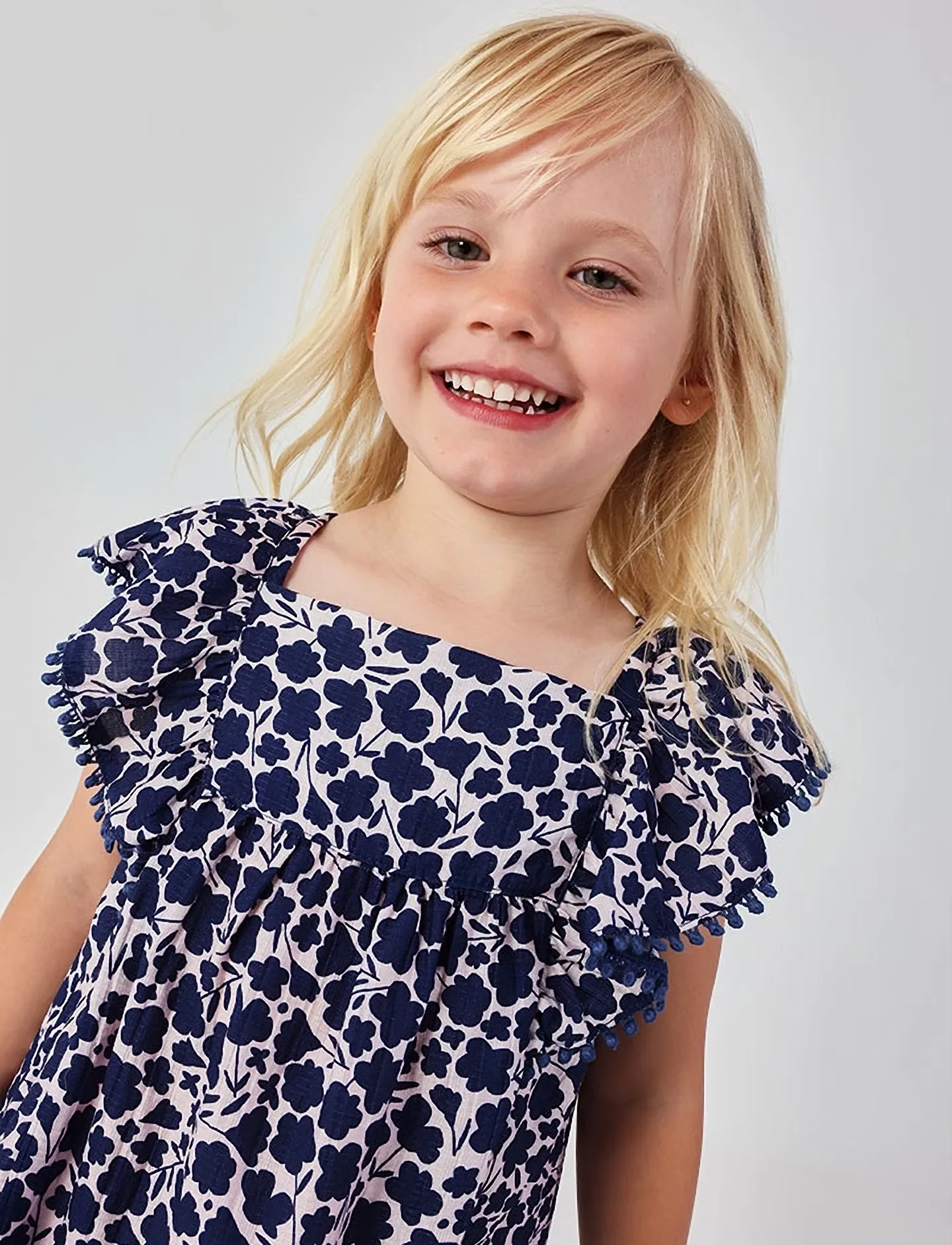 Boboli - Viscose dress floral for girl - sleeveless baby dresses - print - 3