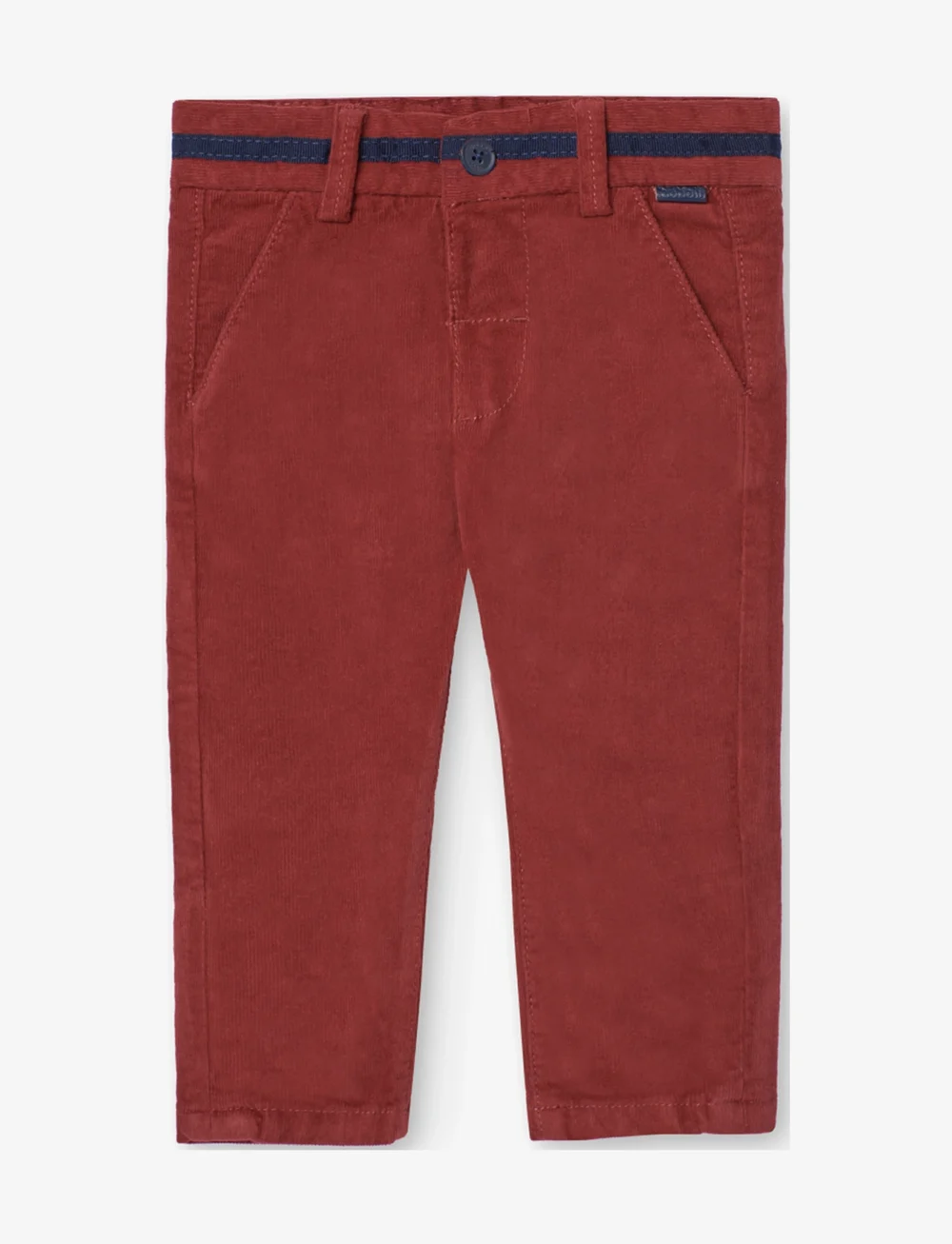 Boboli - Microcorduroy trousers for baby boy -BCI - babybyxor - berry - 0