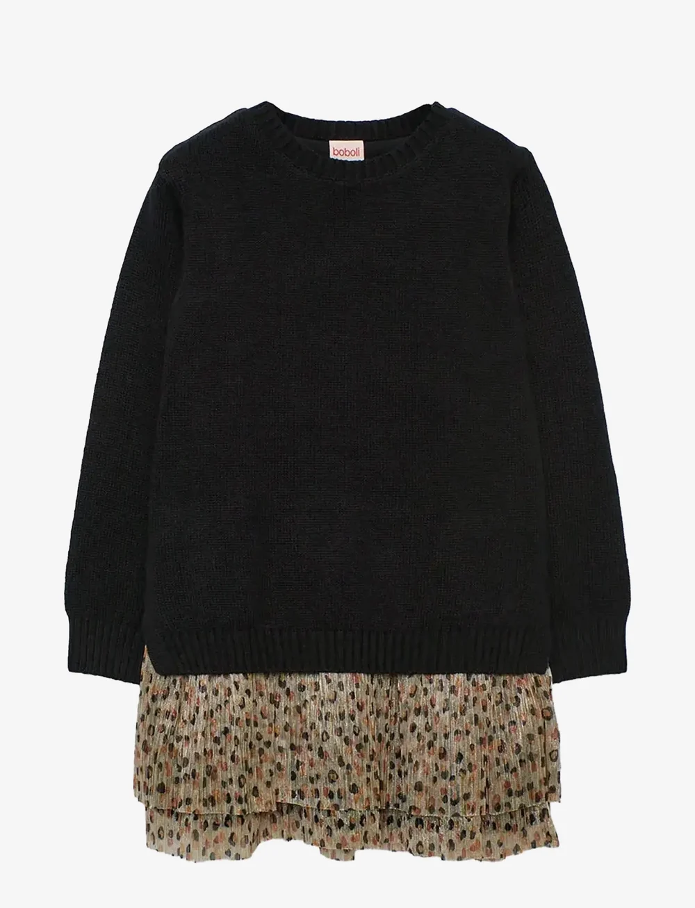 Boboli - Knitwear dress - langärmelige freizeitkleider - black - 0