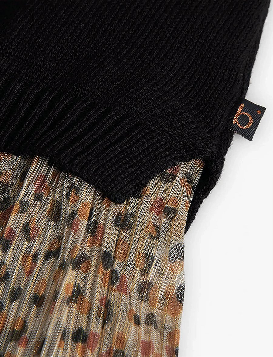 Boboli - Knitwear dress - casual jurken met lange mouwen - black - 2