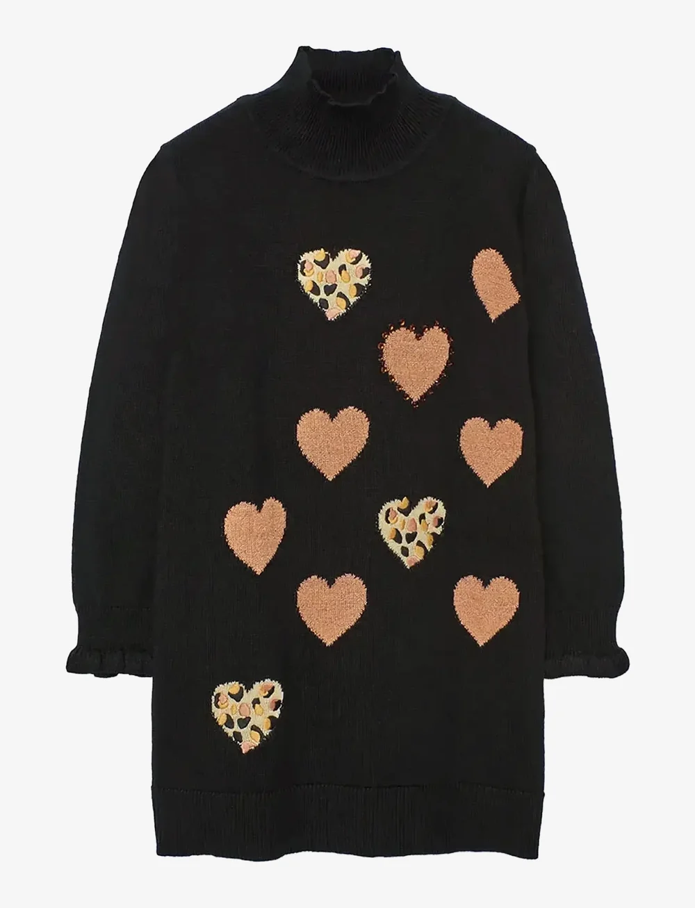 Boboli - Knitwear dress - långärmade vardagsklänningar - black - 0