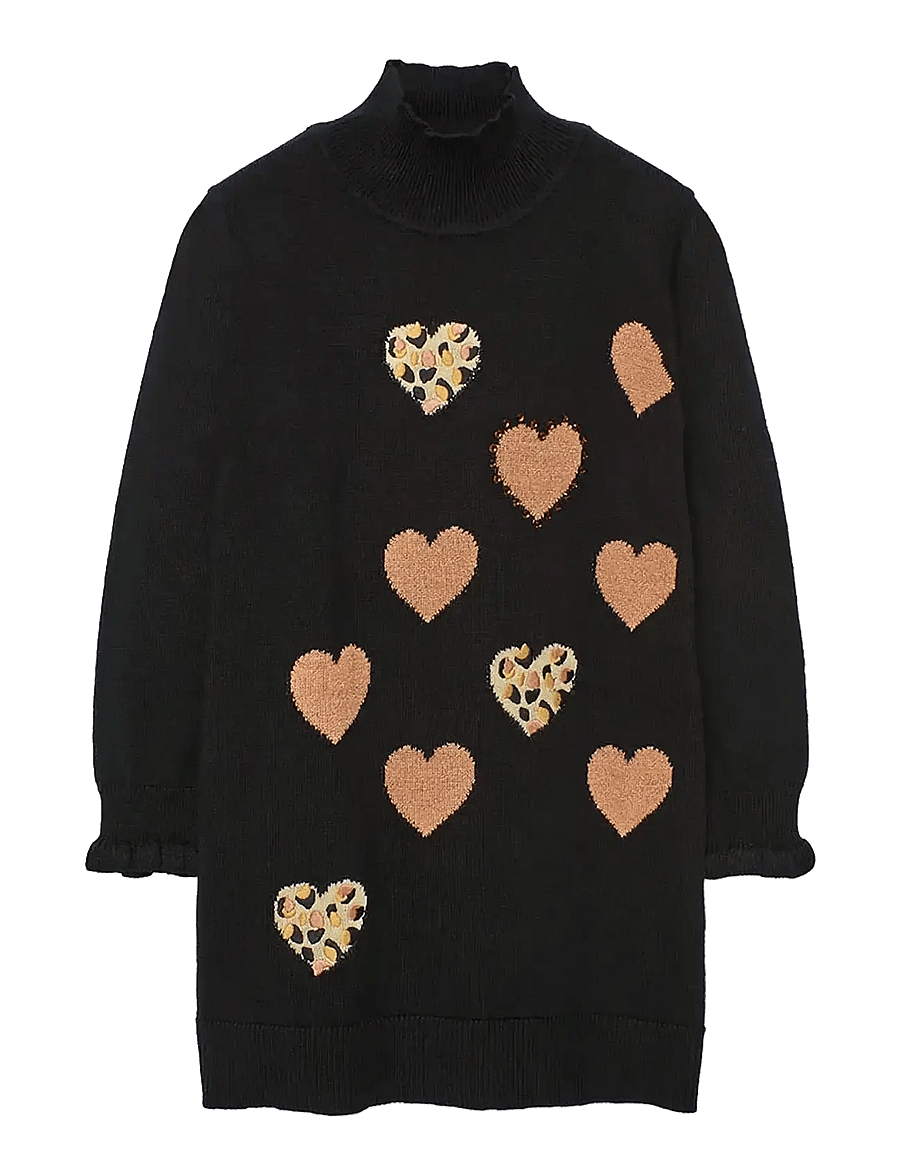 Boboli - Knitwear dress - robes décontractées à manches longues - black - 0