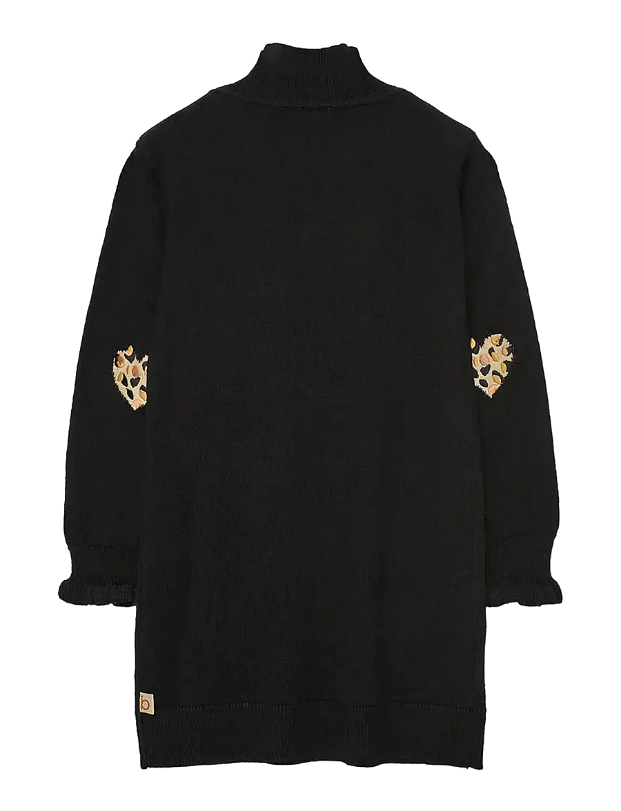 Boboli - Knitwear dress - robes décontractées à manches longues - black - 1