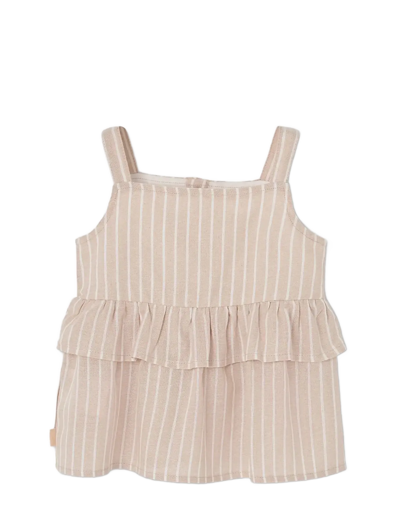 BOBOLI Shirt Linen Gestreift For Mädchen Beige - 80 - Kinder