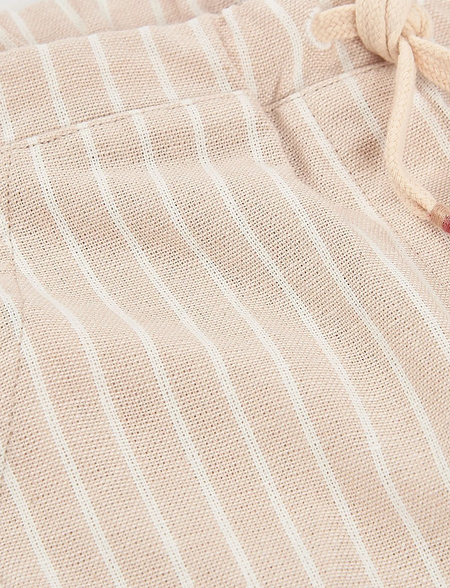 Boboli - Linen trousers striped for girl - bukser - stripes - 3
