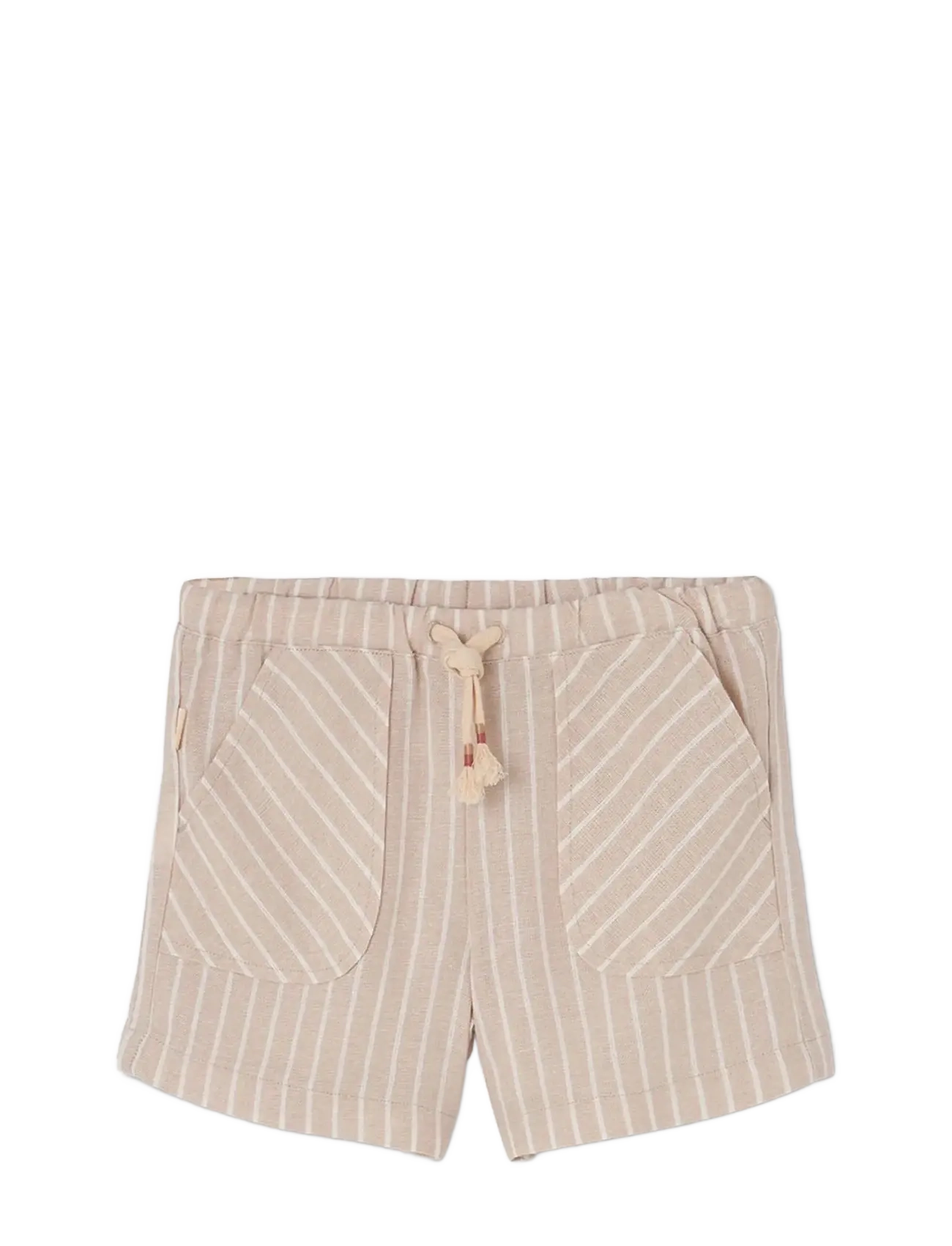 Boboli Linen bermuda shorts striped for girl - Riided - STRIPES / beige