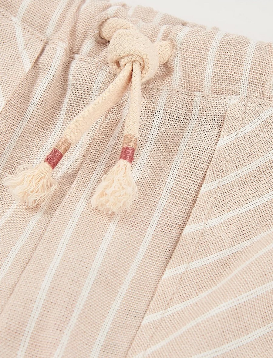 Boboli - Linen bermuda shorts striped for girl - casual shorts - stripes - 3