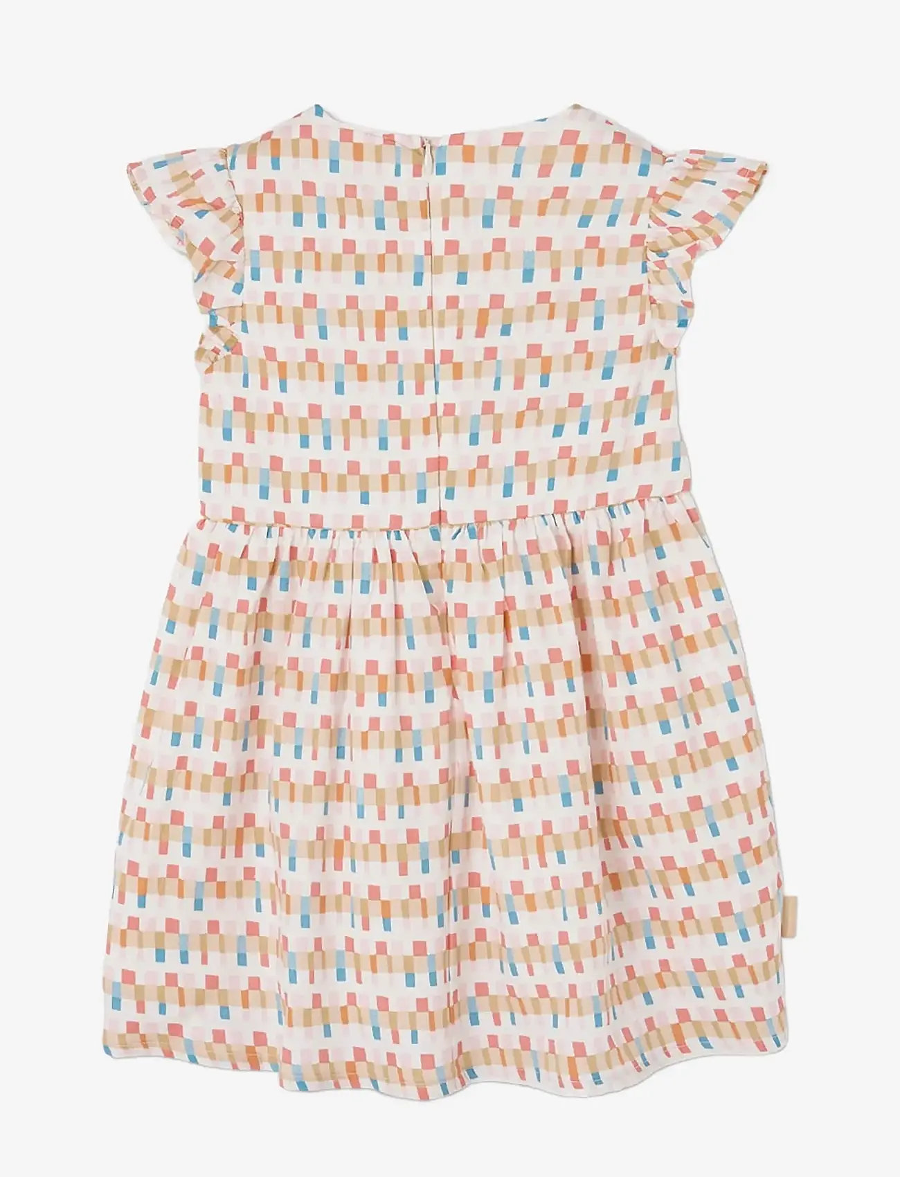 Boboli - Satin dress "friezes" for girl -BCI - short-sleeved baby dresses - print - 2