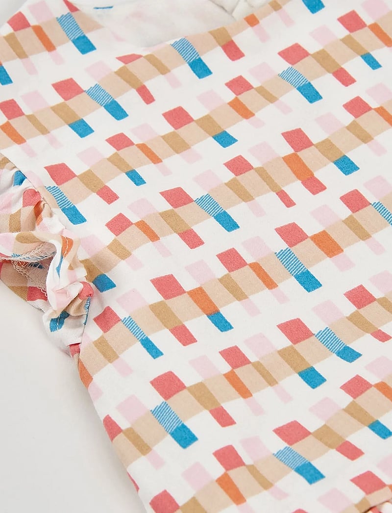 Boboli - Satin dress "friezes" for girl -BCI - short-sleeved baby dresses - print - 3