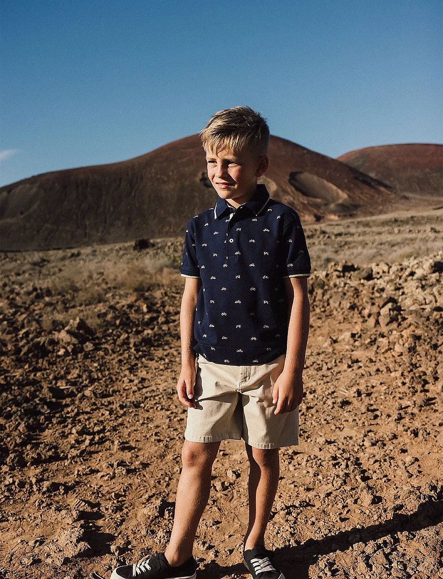 Boboli - Satin bermuda shorts - chino-shorts - beige - 0