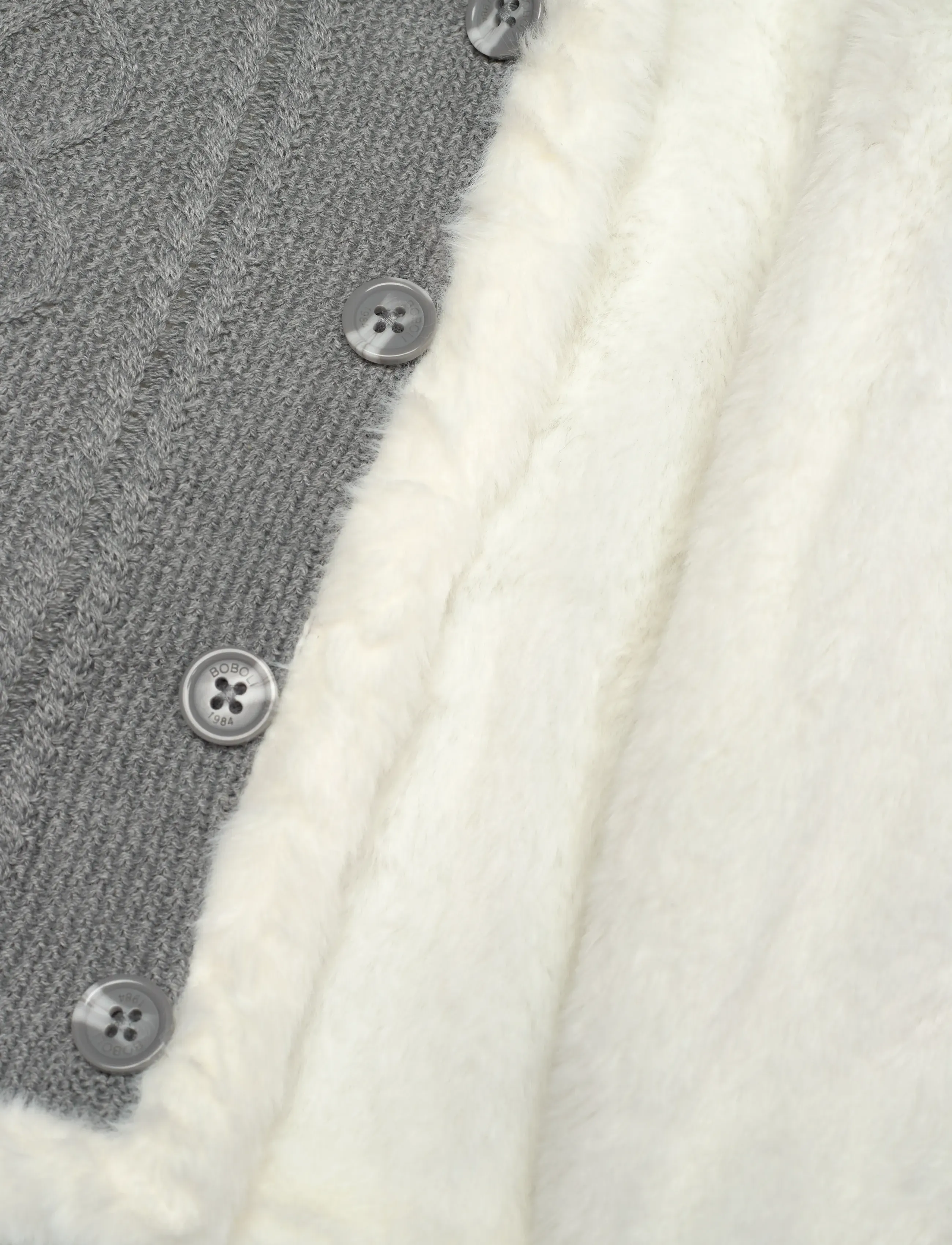 Boboli - Jacket reversible for baby -BCI - fleece-kleidung - grey - 4