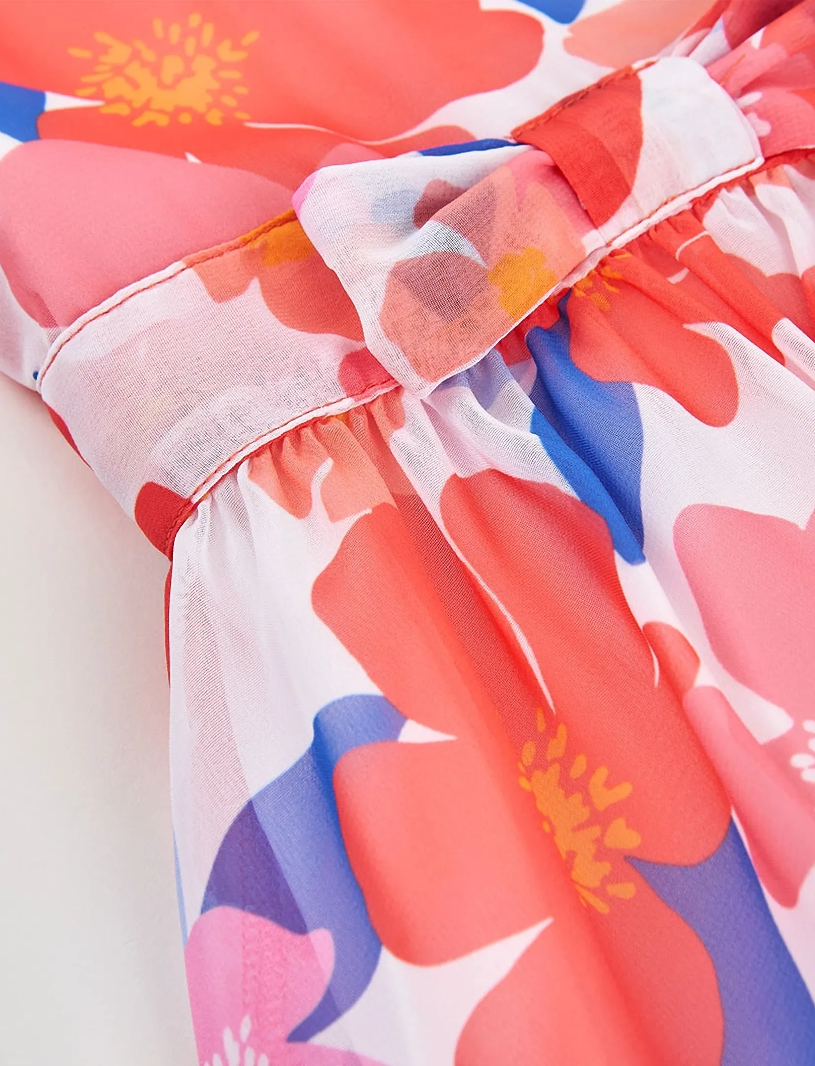 Boboli - Chiffon dress floral for girl - robes pour bébés à manches courtes - print - 4