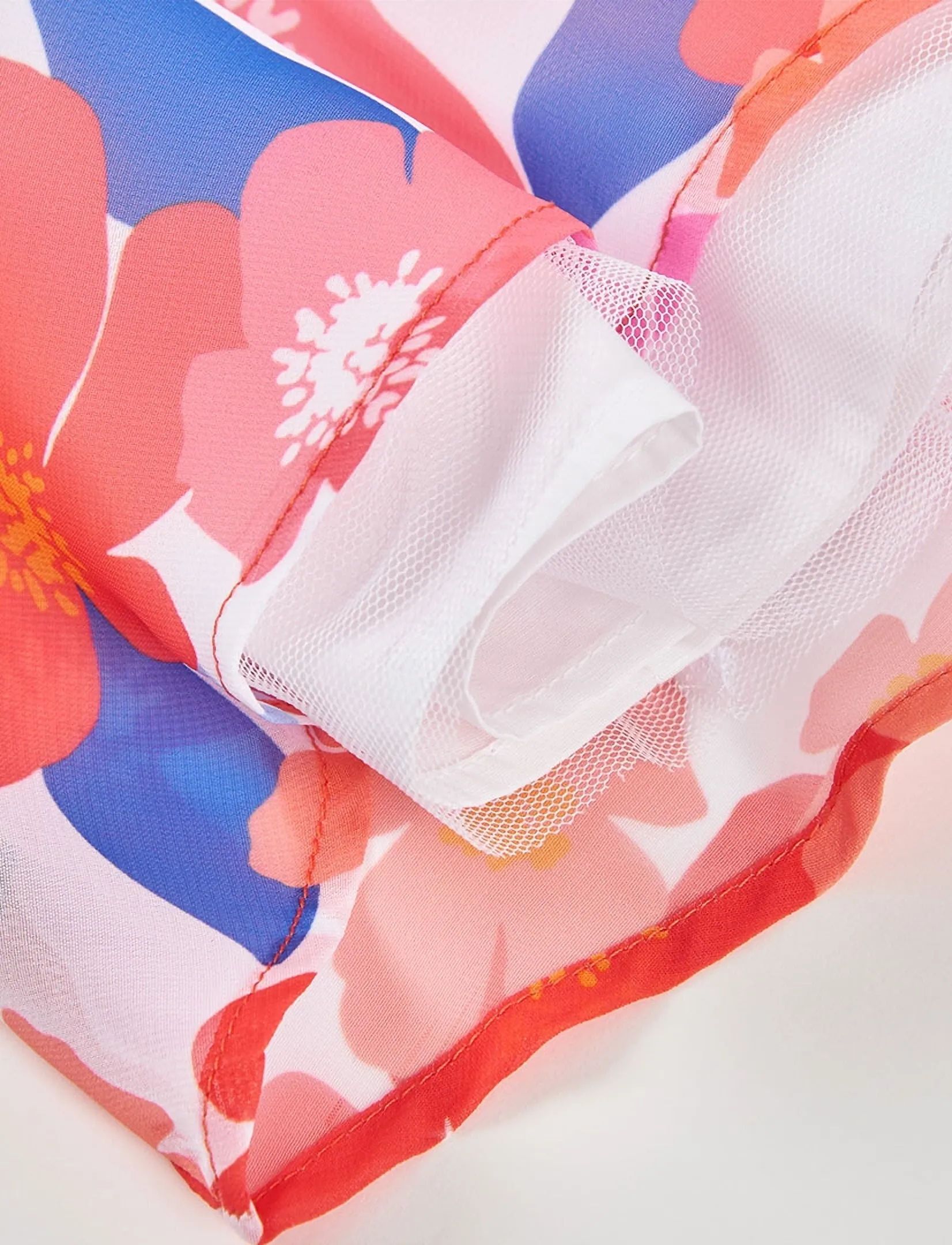 Boboli - Chiffon dress floral for girl - robes pour bébés à manches courtes - print - 5
