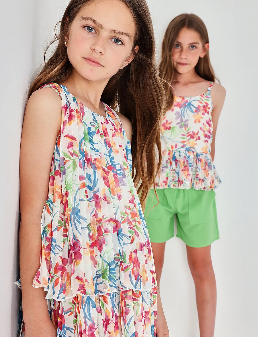 Boboli - Chiffon dress printed for girl - Ærmeløse hverdagskjoler - print - 0