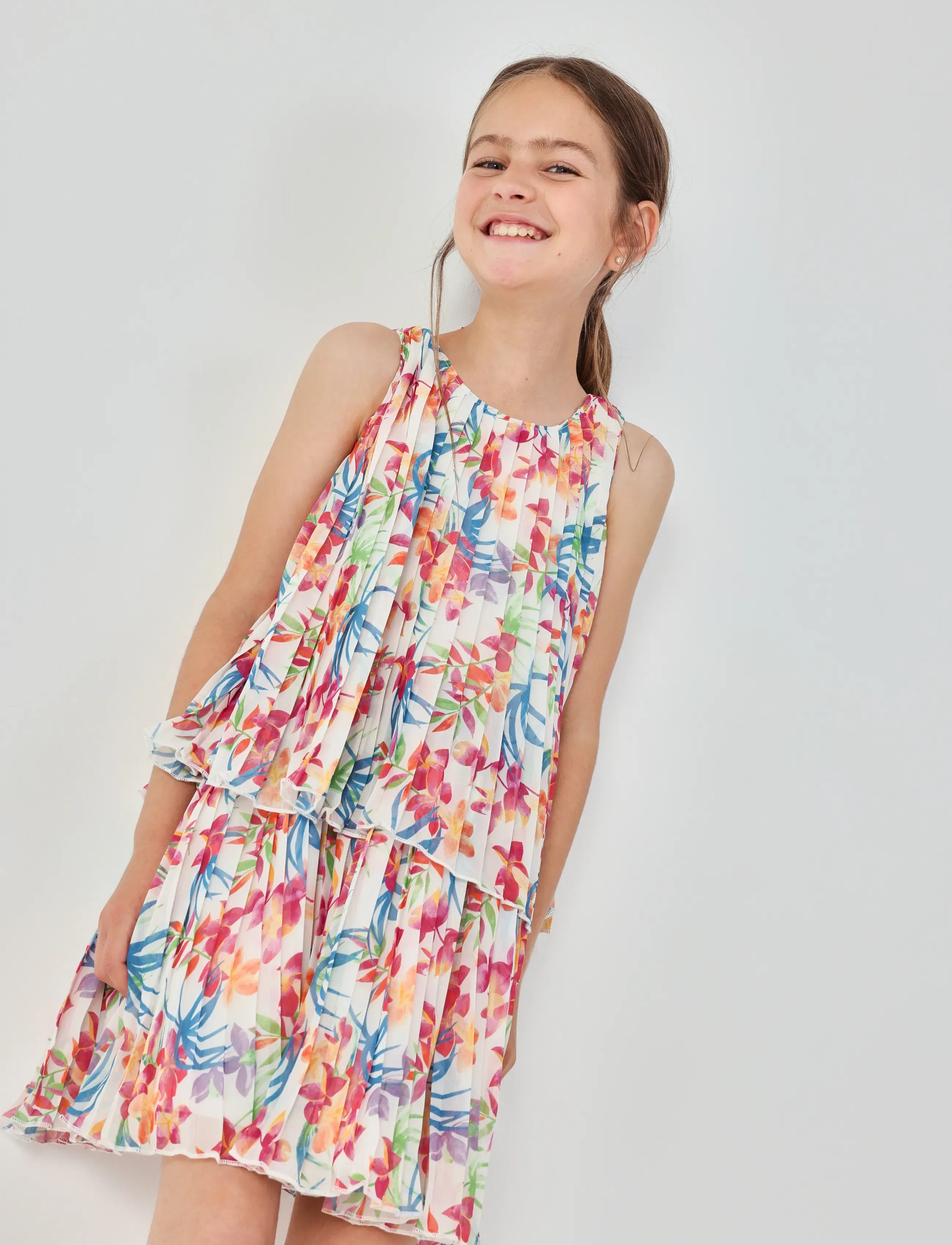 Boboli - Chiffon dress printed for girl - Ærmeløse hverdagskjoler - print - 3