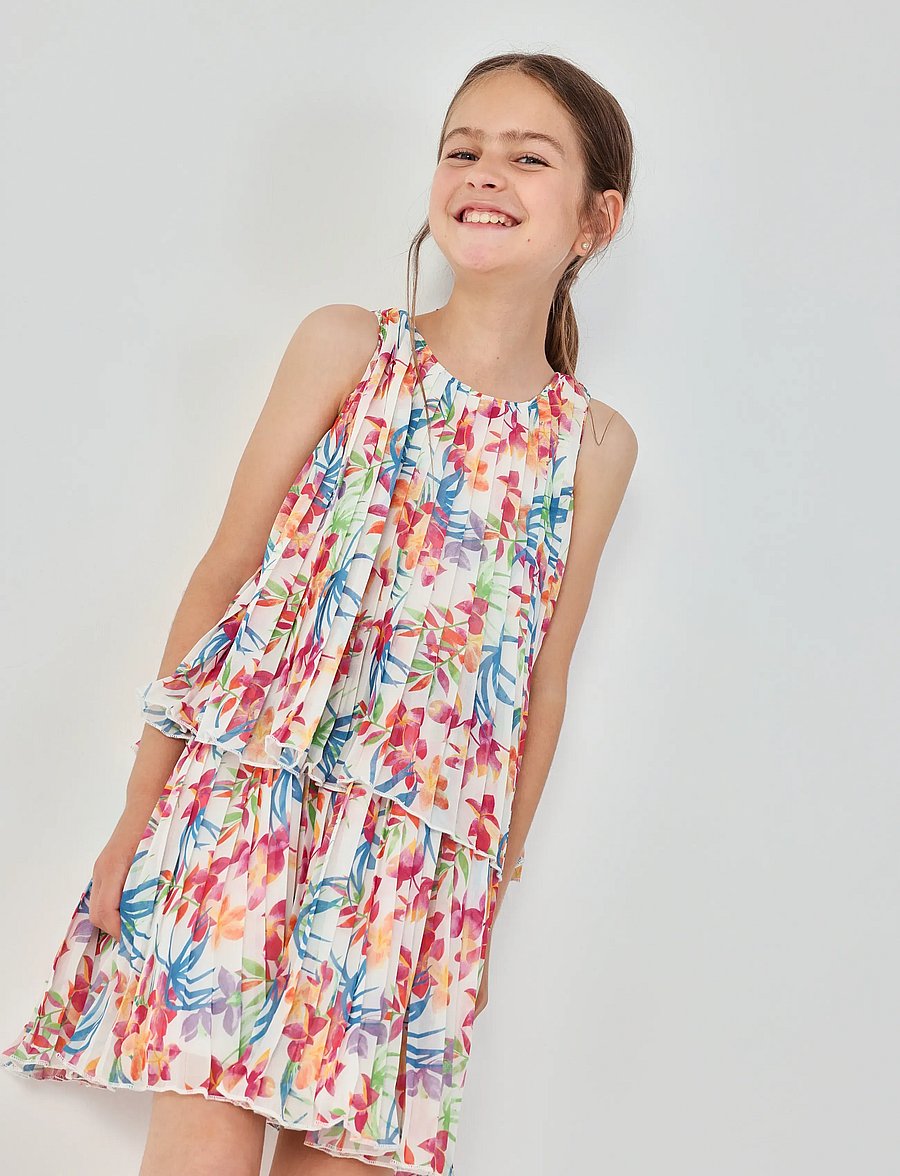 Boboli - Chiffon dress printed for girl - Ærmeløse hverdagskjoler - print - 3